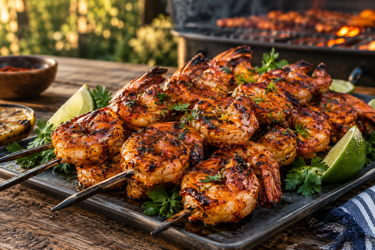 Cajun BBQ Shrimp Skewers