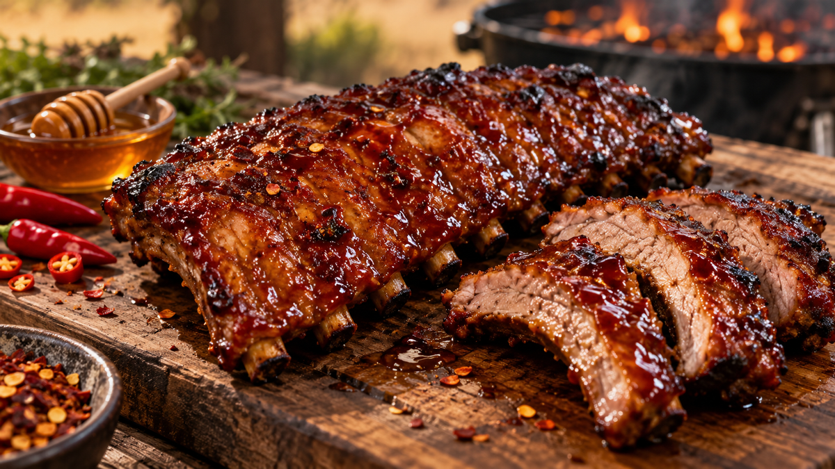 Sweet and Spicy Honey Ribs