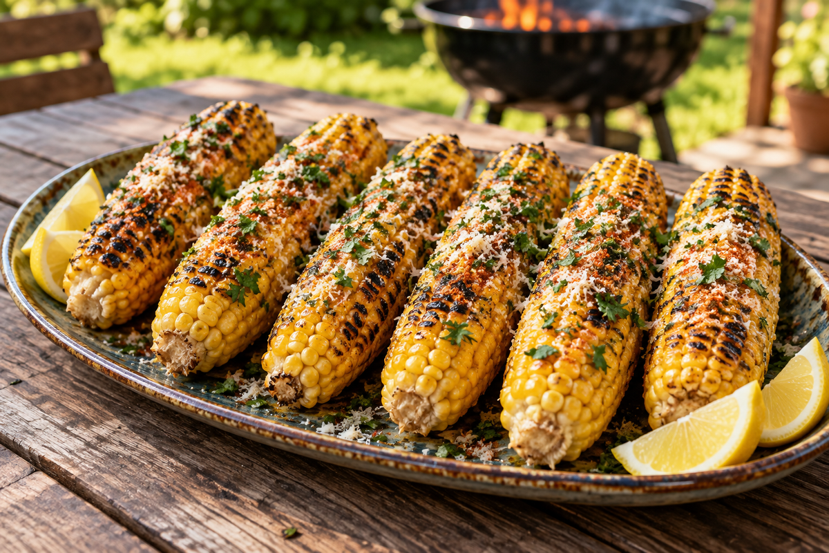 Grilled Garlic-Parmesan Corn