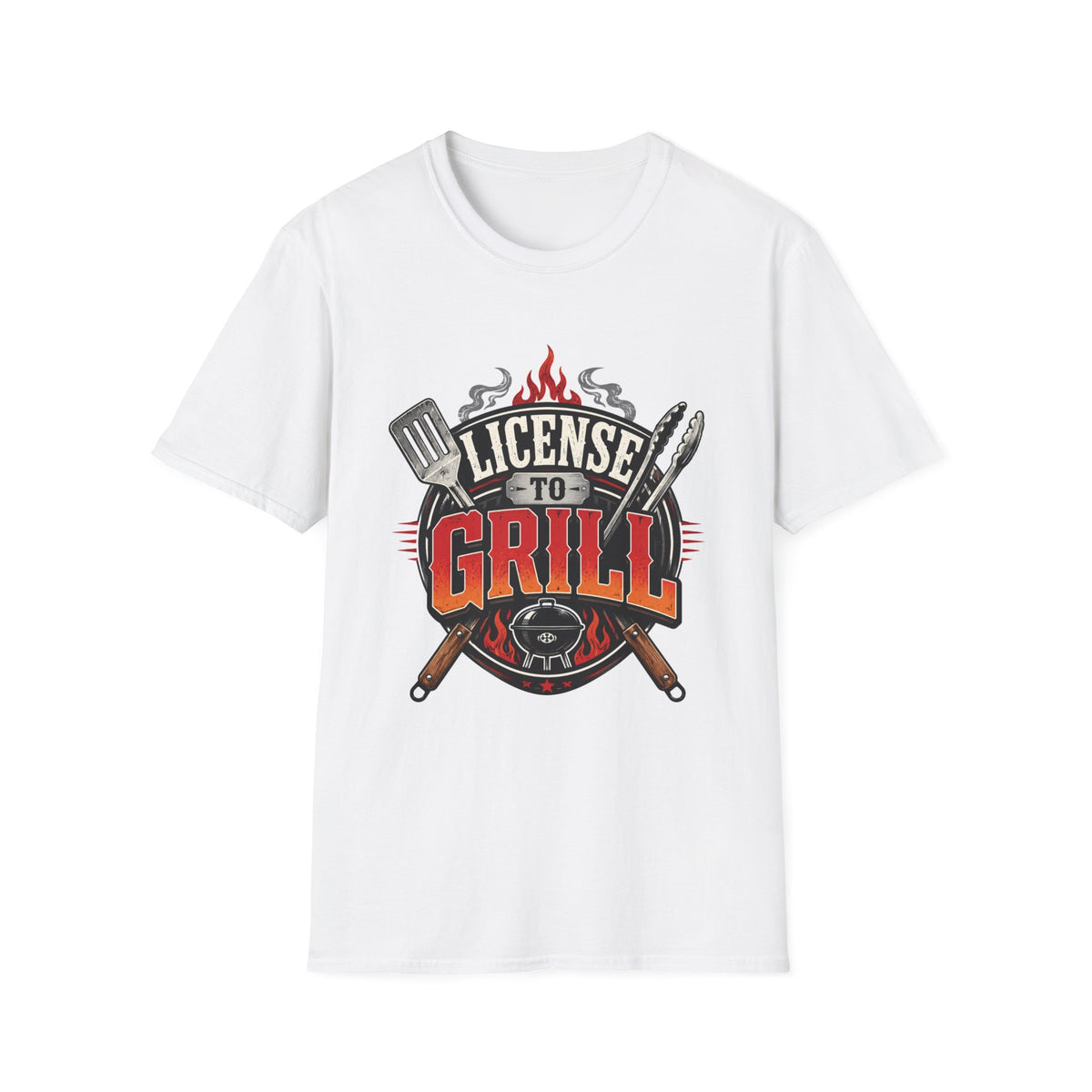 License to Grill T-Shirt — BBQ Grillmaster Graphic Tee