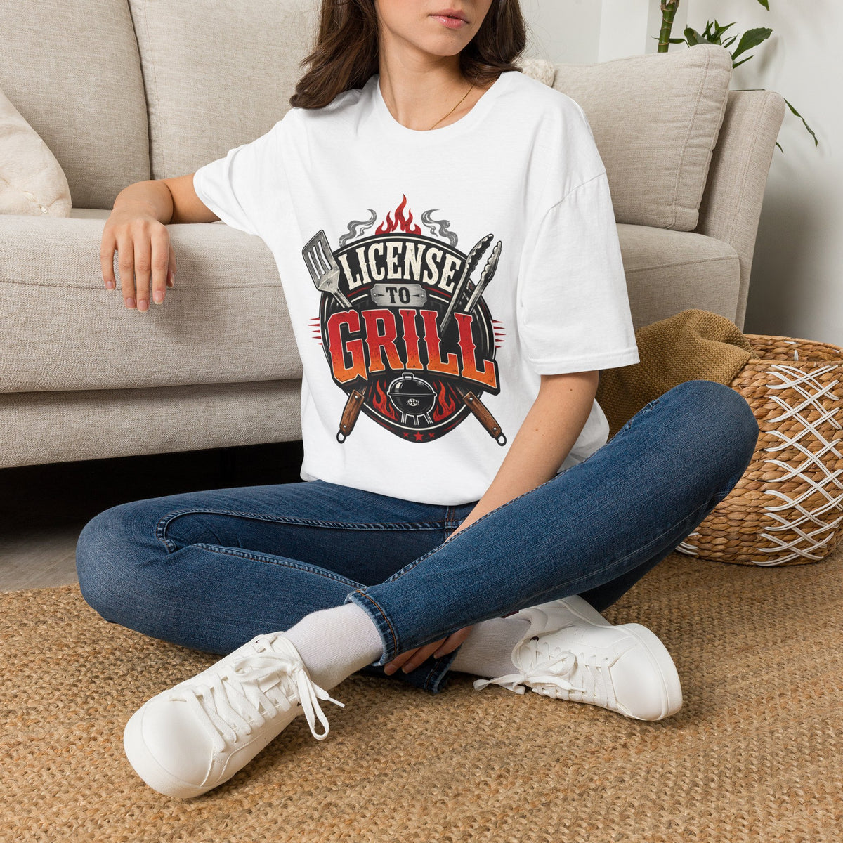 License to Grill T-Shirt — BBQ Grillmaster Graphic Tee