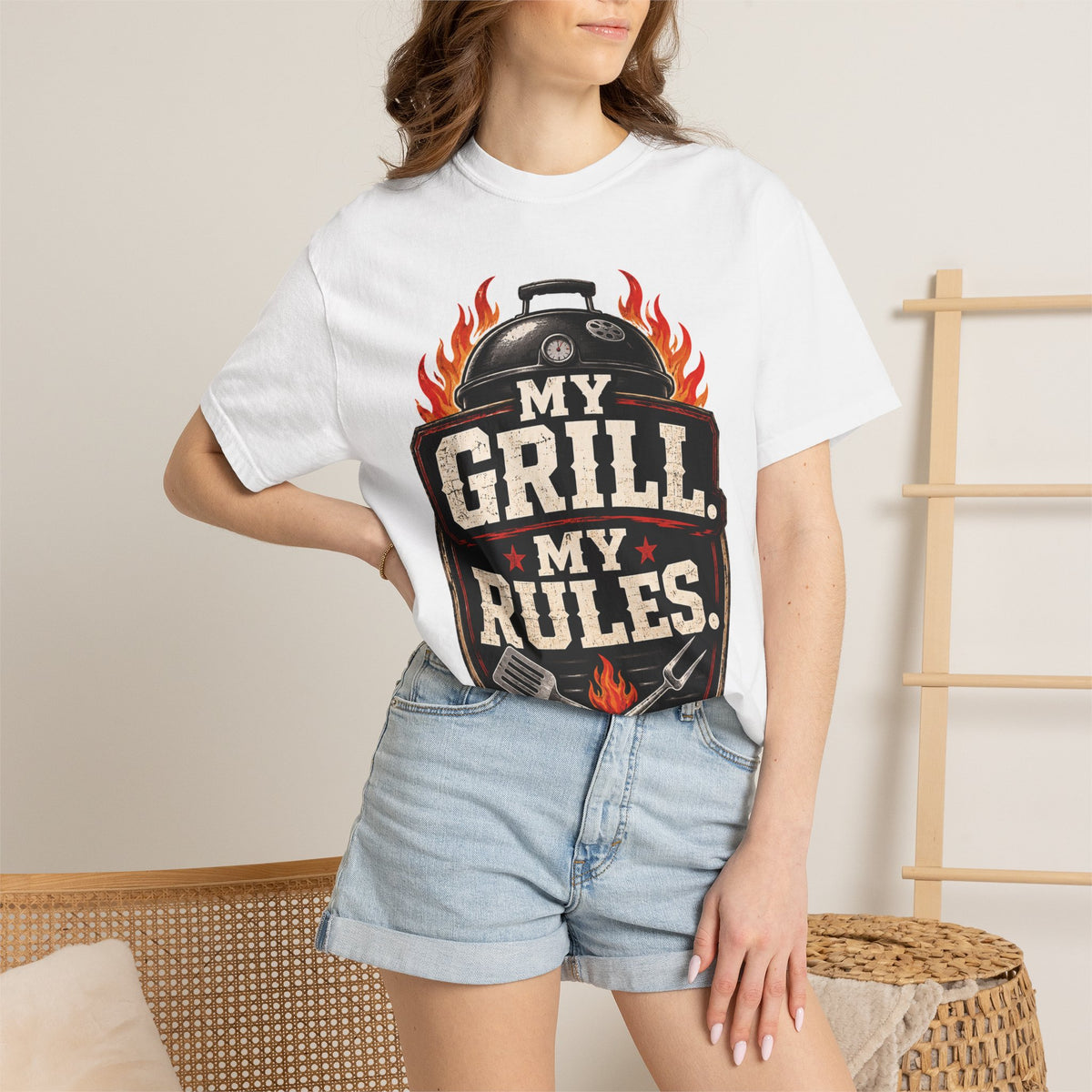 Grill My Rules T-Shirt — Funny BBQ Cooking Tee